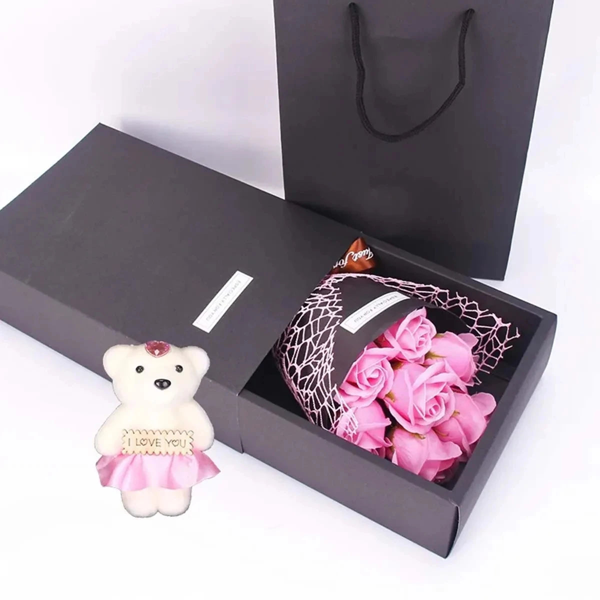 Rose Bear Soap Gift Box
